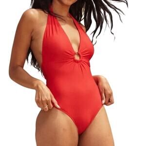 Summersalt NWT Red O-Ring Reef One Piece Swimsuit Size 20